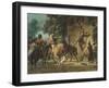 Don Quixote Standing on the Hindquarters of His Horse to Reach the Window of Dulcinea-Jean-frederic Schall-Framed Giclee Print