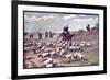 Don Quixote the Adventure with the Sheep-F. Panizza-Framed Art Print