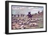 Don Quixote the Adventure with the Sheep-F. Panizza-Framed Art Print