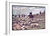 Don Quixote the Adventure with the Sheep-F. Panizza-Framed Art Print