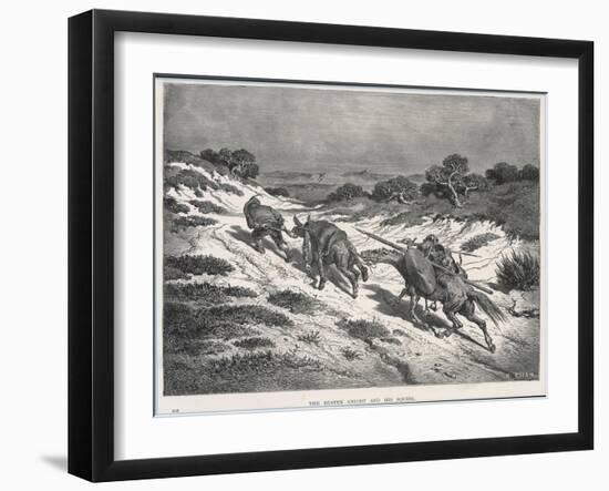 Don Quixote the Beaten Knight and His Squire-null-Framed Art Print