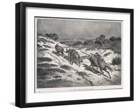 Don Quixote the Beaten Knight and His Squire-null-Framed Art Print