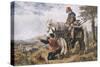 Don Quixote the Return of Don Quixote and Sancho Panza-Sir John Gilbert-Stretched Canvas