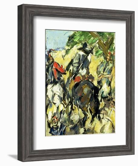 Don Quixote, View from the Back, C.1875-Paul Cézanne-Framed Giclee Print