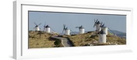 Don Quixote Windmill Panorama, Consuegra, Castile-La Mancha, Spain, Europe-Charles Bowman-Framed Photographic Print