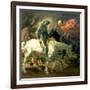 Don Quixote with Death, Based on 'The Knight, Death and the Devil' by Albrecht Durer (1471-1528),…-Theodor Baierl-Framed Giclee Print