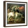 Don Quixote with Death, Based on 'The Knight, Death and the Devil' by Albrecht Durer (1471-1528),…-Theodor Baierl-Framed Giclee Print