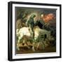 Don Quixote with Death, Based on 'The Knight, Death and the Devil' by Albrecht Durer (1471-1528),…-Theodor Baierl-Framed Giclee Print