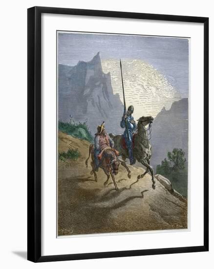 Don Quixote with Sancho Panza-Stefano Bianchetti-Framed Giclee Print