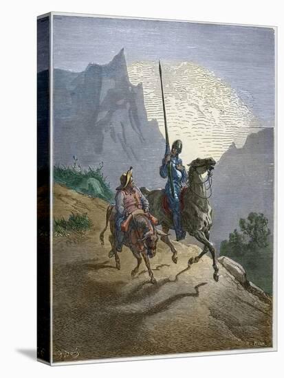 Don Quixote with Sancho Panza-Stefano Bianchetti-Stretched Canvas