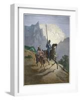 Don Quixote with Sancho Panza-Stefano Bianchetti-Framed Giclee Print