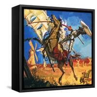 Don Quixote-English School-Framed Stretched Canvas