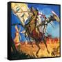 Don Quixote-English School-Framed Stretched Canvas