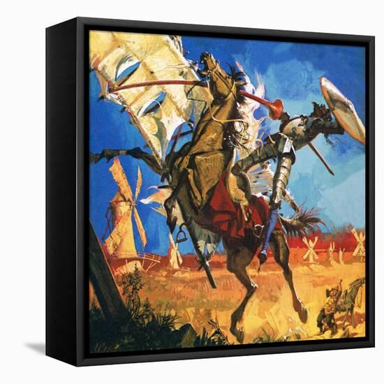 Don Quixote-English School-Framed Stretched Canvas