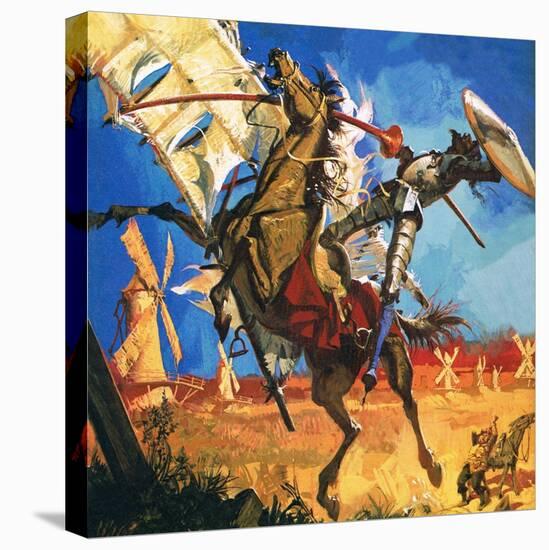 Don Quixote-English School-Stretched Canvas