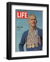 Don Schollander with his Four Olympic Gold Medals Won in Swimming Events, October 30, 1964-John Dominis-Framed Photographic Print