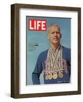 Don Schollander with his Four Olympic Gold Medals Won in Swimming Events, October 30, 1964-John Dominis-Framed Photographic Print