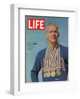 Don Schollander with his Four Olympic Gold Medals Won in Swimming Events, October 30, 1964-John Dominis-Framed Photographic Print