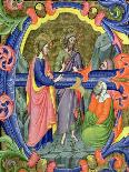 Historiated Initial "E" Depicting St. John the Baptist-Don Simone Camaldolese-Stretched Canvas