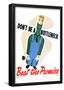 Don't Be a Bottleneck Beat the Promise WWII War Propaganda Art Print Poster-null-Framed Poster