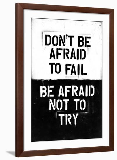 Don't Be Afraid To Fail-null-Framed Art Print