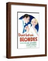 Don't Bet on Blondes - Movie Poster Reproduction-null-Framed Photo
