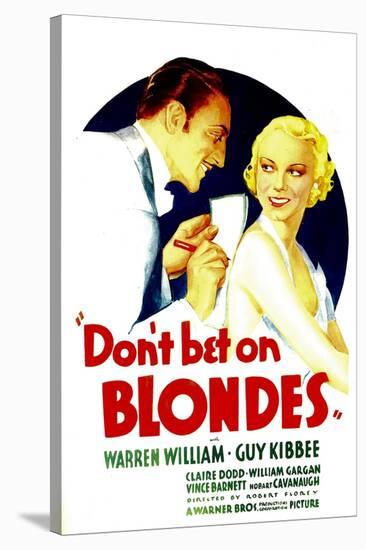 Don't Bet on Blondes, Warren William, Claire Dodd on Midget Window Card, 1935-null-Stretched Canvas