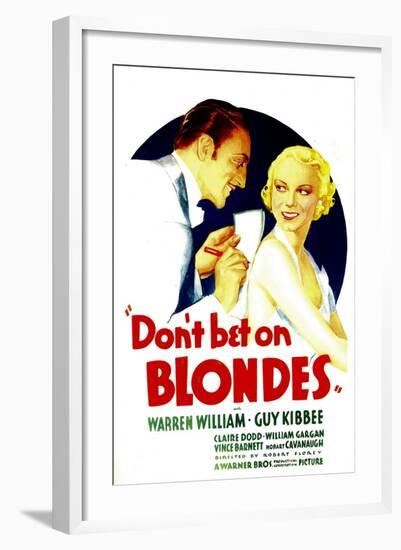 Don't Bet on Blondes, Warren William, Claire Dodd on Midget Window Card, 1935-null-Framed Photo