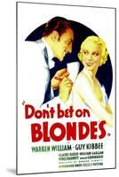 Don't Bet on Blondes, Warren William, Claire Dodd on Midget Window Card, 1935-null-Mounted Photo