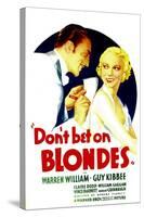 Don't Bet on Blondes, Warren William, Claire Dodd on Midget Window Card, 1935-null-Stretched Canvas