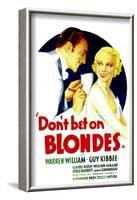 Don't Bet on Blondes, Warren William, Claire Dodd on Midget Window Card, 1935-null-Framed Photo