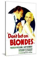 Don't Bet on Blondes, Warren William, Claire Dodd on Midget Window Card, 1935-null-Stretched Canvas