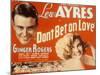 Don't Bet on Love, Lew Ayres, Ginger Rogers, 1933-null-Mounted Photo