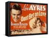 Don't Bet on Love, Lew Ayres, Ginger Rogers, 1933-null-Framed Stretched Canvas