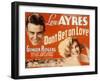 Don't Bet on Love, Lew Ayres, Ginger Rogers, 1933-null-Framed Photo