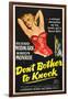 Don't Bother To Knock , Marilyn Monroe, Richard Widmark, 1952-null-Framed Art Print