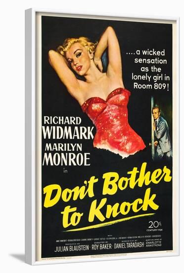 Don't Bother To Knock , Marilyn Monroe, Richard Widmark, 1952-null-Framed Art Print