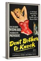 Don't Bother To Knock , Marilyn Monroe, Richard Widmark, 1952-null-Framed Art Print