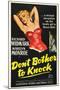 Don't Bother To Knock , Marilyn Monroe, Richard Widmark, 1952-null-Mounted Art Print