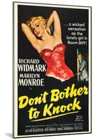 Don't Bother To Knock , Marilyn Monroe, Richard Widmark, 1952-null-Mounted Art Print