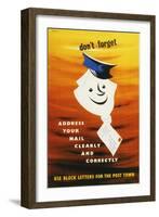 Don't Forget Address Your Mail Clearly and Correctly-Harry Stevens-Framed Art Print