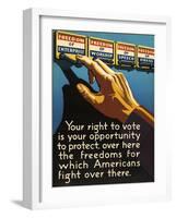 Don't Forget to Vote Today-null-Framed Giclee Print