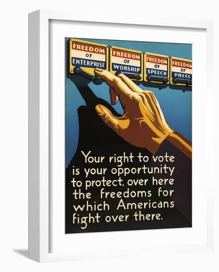 Don't Forget to Vote Today-null-Framed Giclee Print