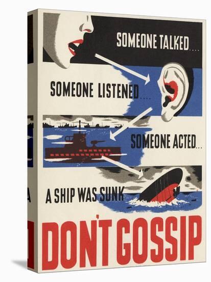 Don't Gossip Poster-null-Stretched Canvas