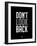 Don't Look Back 3-NaxArt-Framed Art Print