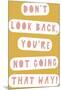 Don't Look Back-Otto Gibb-Mounted Giclee Print