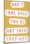 Don't Look Back-Otto Gibb-Mounted Giclee Print