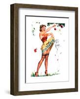 Don't Mind the Stems Pin-Up 1951-Freeman Elliott-Framed Art Print