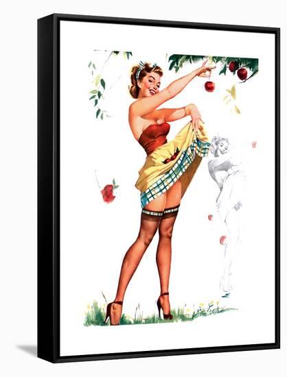 Don't Mind the Stems Pin-Up 1951-Freeman Elliott-Framed Stretched Canvas