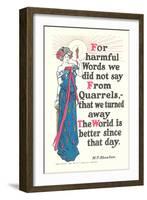 Don't Quarrel-null-Framed Art Print